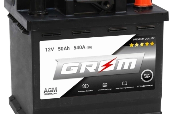 Ogłoszenie - Akumulator 50Ah 540A GROM AGM START&STOP. Zdjęcie 1