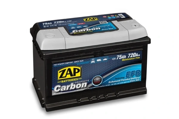 Ogłoszenie - Akumulator 75Ah 720A ZAP CARBON EFB START&STOP. Zdjęcie 1