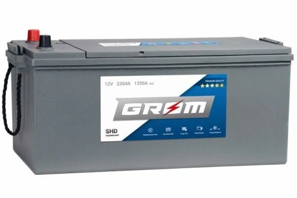 Ogłoszenie - Akumulator 230Ah 1350A GROM SHD Premium. Zdjęcie 1