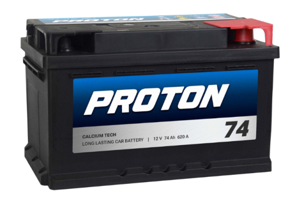 Ogłoszenie - Akumulator PROTON 74Ah 620A EN PRAWY PLUS niski / wysoki. Zdjęcie 1