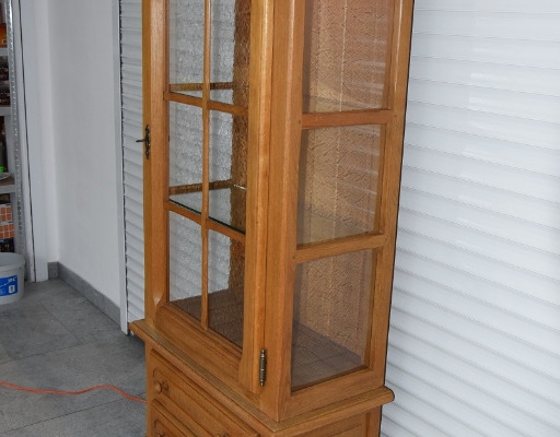 Ogłoszenie - witryna z drewna dębowego - jak nowa. Zdjęcie 2