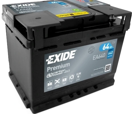 Ogłoszenie - Akumulator 64Ah 640A Exide Premium Ea640 en Prawy Plus. Zdjęcie 1