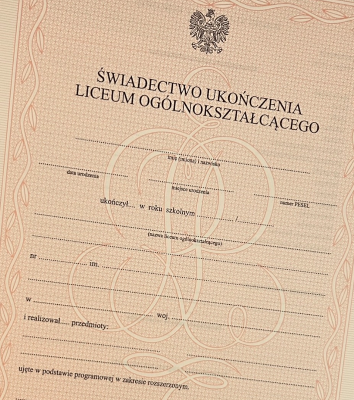 Ogłoszenie - Autentyczne Świadectwo Szkoły Średniej Liceum. Zdjęcie 2