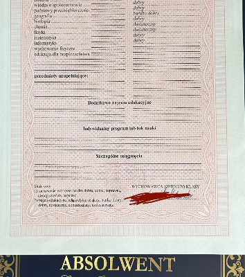 Ogłoszenie - Autentyczne Świadectwo Szkoły Średniej Liceum. Zdjęcie 3