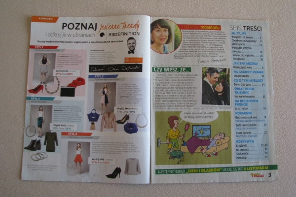 Ogłoszenie - Cienie i blaski - nr 11 listopad 2015 r. i nr 1 styczeń 2016 r.. Zdjęcie 2