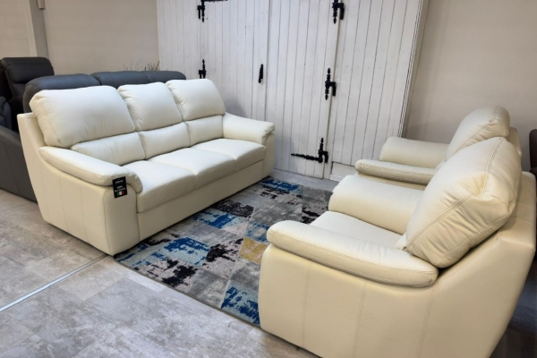 Ogłoszenie - Komplet wypoczynkowy MALEZJA - funkcja spania, skóra naturalna 100%. Zdjęcie 2