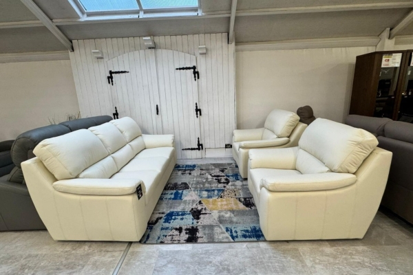 Ogłoszenie - Komplet wypoczynkowy MALEZJA - funkcja spania, skóra naturalna 100%. Zdjęcie 6