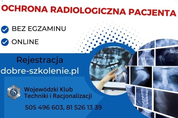 Ogłoszenie - Szkolenie Ochrona radiologiczna pacjenta - online. Zdjęcie 1