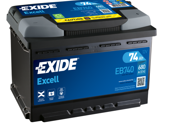 Ogłoszenie - Akumulator 74Ah 680A EB740 Exide Excell. Zdjęcie 1
