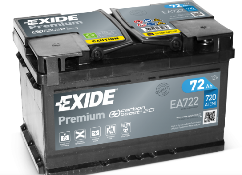 Ogłoszenie - Akumulator 72Ah 720A EA722 Exide Premium. Zdjęcie 1