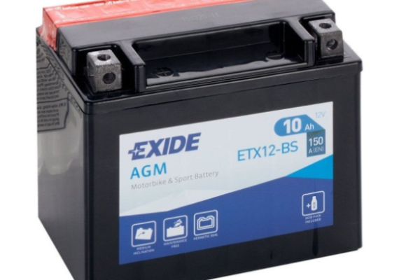 Ogłoszenie - Akumulator motocyklowy 12V 10Ah 150A EXIDE ETX12-BS YTX12-BS. Zdjęcie 1