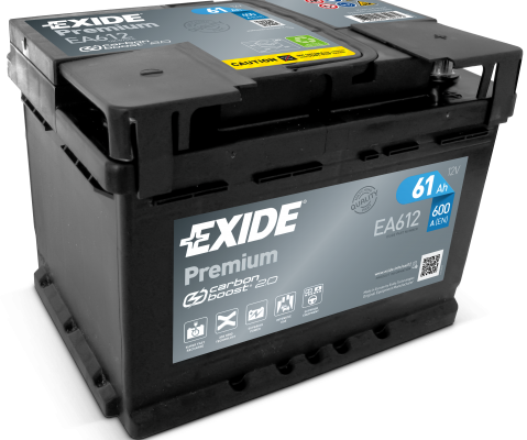 Ogłoszenie - Akumulator 61Ah 600A EA612 Exide Premium PRAWY PLUS. Zdjęcie 1