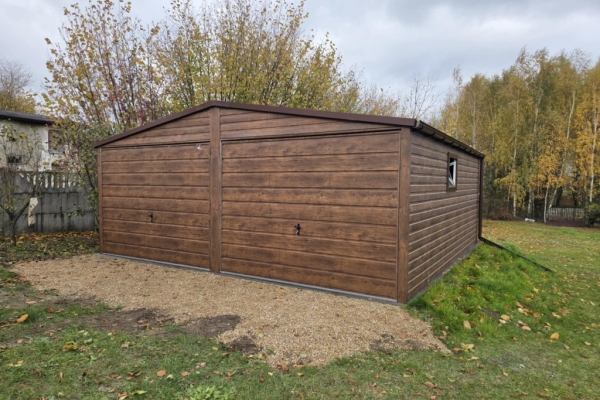 Ogłoszenie - Garaż Blaszany dwustanowiskowy 6x5.8 Ciemny Orzech PRODUCENT. Zdjęcie 2