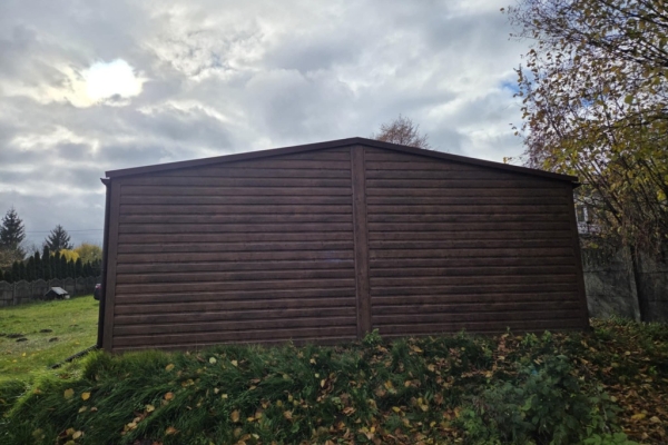 Ogłoszenie - Garaż Blaszany dwustanowiskowy 6x5.8 Ciemny Orzech PRODUCENT. Zdjęcie 5