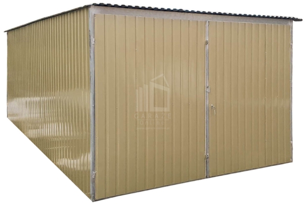 Ogłoszenie - Garaż blaszany 3x5m - II Gatunek - Garaż wolnostojący na budowę - złoty - dach spad w tył ID1092. Zdjęcie 1