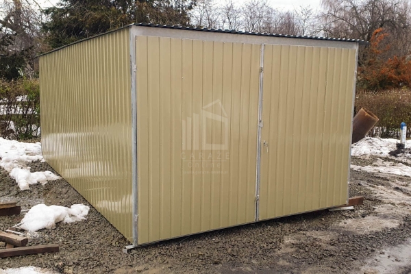 Ogłoszenie - Garaż blaszany 3x5m - II Gatunek - Garaż wolnostojący na budowę - złoty - dach spad w tył ID1092. Zdjęcie 4