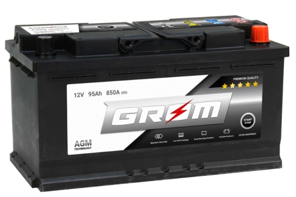 Ogłoszenie - Akumulator Grom Agm Start&Stop 95Ah 850A. Zdjęcie 1