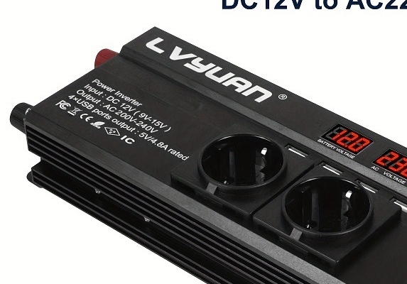 Ogłoszenie - Przetwornica inwerter 12v na 230 4x USB 3x gniazda AC Kurier cała Polska ciągłosc mocy 1,3kv. Zdjęcie 2
