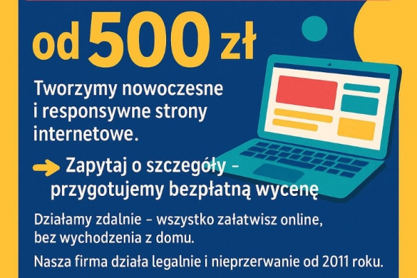 Ogłoszenie - HIT - Strona internetowa od 500 PLN z mocną promocją na START. Zdjęcie 2