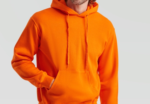 Ogłoszenie - Bluza z kapturem Classic nierozpinana kangurka pomarańczowa FRUIT of the LOOM. Zdjęcie 1