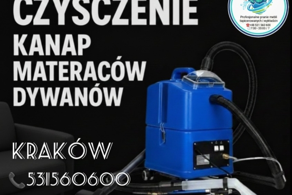 Ogłoszenie - Pranie tapicerki meblowej sofy kanapy materace narożniki Tanio i solidnie 7 dni w tygodniu. Kraków i okolice.. Zdjęcie 1