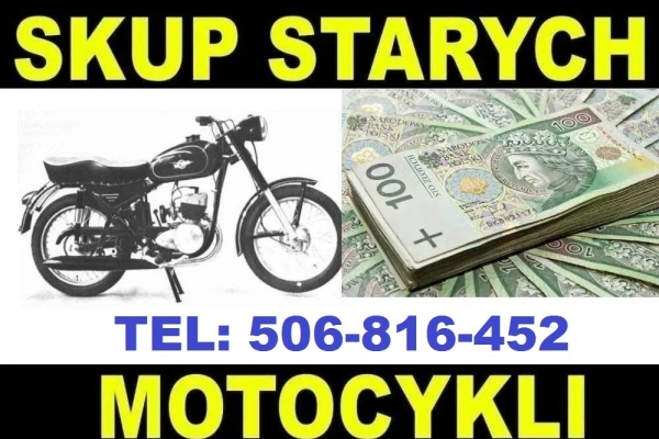 Ogłoszenie - KUPIĘ STARE ZABYTKOWE MOTOCYKLE MOTOROWERY MOTORY PRL: MOTORYNKA SOKÓŁ JAWA WFM OSA SHL WSK MZ JAWKA ROMET SIMSON ITP.... Zdjęcie 4