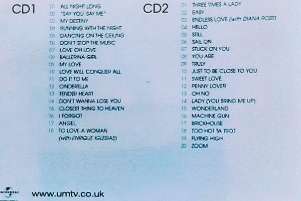 Ogłoszenie - Polecam Wspaniały-Album 2X CD Lionel Richie -T Definitive Colection. Zdjęcie 2