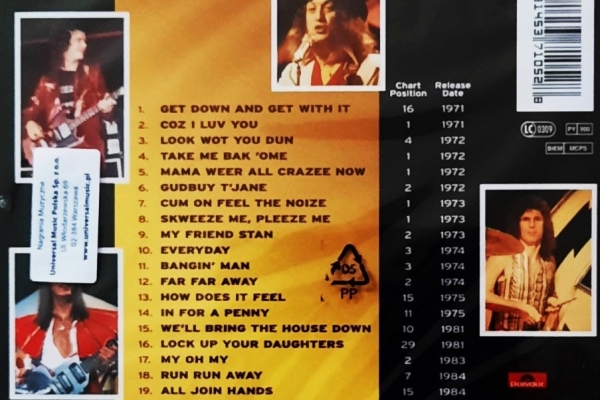 Ogłoszenie - Sprzedam Album CD Kultowej Zespołu SLADE- Największe przeboje CD. Zdjęcie 2