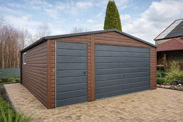 Ogłoszenie - Garaż Blaszany 4,5x6 m Drewnopodobny Profil Ocynkowany MONTAŻ. Zdjęcie 1