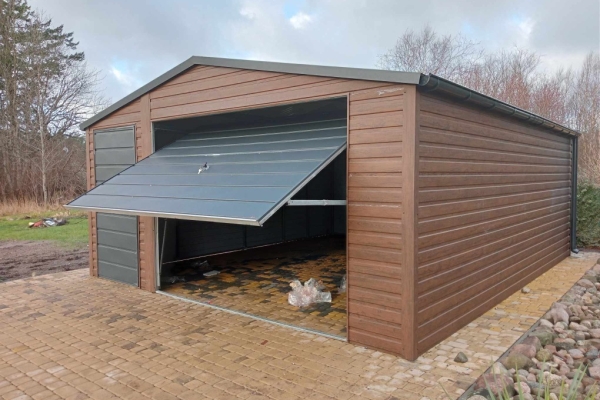 Ogłoszenie - Garaż Blaszany 4,5x6 m Drewnopodobny Profil Ocynkowany MONTAŻ. Zdjęcie 4