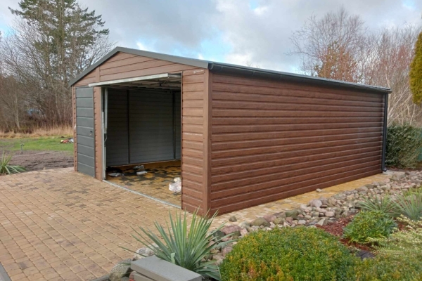 Ogłoszenie - Garaż Blaszany 4,5x6 m Drewnopodobny Profil Ocynkowany MONTAŻ. Zdjęcie 6