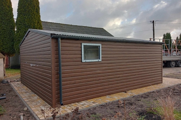 Ogłoszenie - Garaż Blaszany 4,5x6 m Drewnopodobny Profil Ocynkowany MONTAŻ. Zdjęcie 5