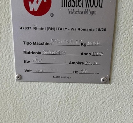 Ogłoszenie - Dłutarka, wiertarka pozioma Masterwood OMB 1 CN3. TF. Zdjęcie 1