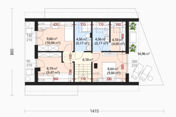 Ogłoszenie - 5pok, 98met Dom pod lasem TARAS/BALKON/2026 (Zielona Góra). Zdjęcie 6