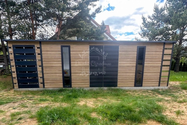 Ogłoszenie - Schowek - domek ogrodowy 6x2,5m - wiata 0,5m - wiata 1,2m - drzwi - 2x okno - brama dwuskrzydłowa ID1057. Zdjęcie 4