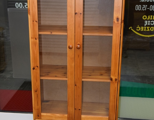 Ogłoszenie - witryna z drewna sosnowego - jak nowa. Zdjęcie 1