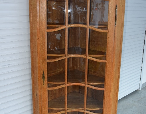 Ogłoszenie - witryna narożna z drewna dębowego - jak nowa. Zdjęcie 1
