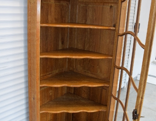 Ogłoszenie - witryna narożna z drewna dębowego - jak nowa. Zdjęcie 3