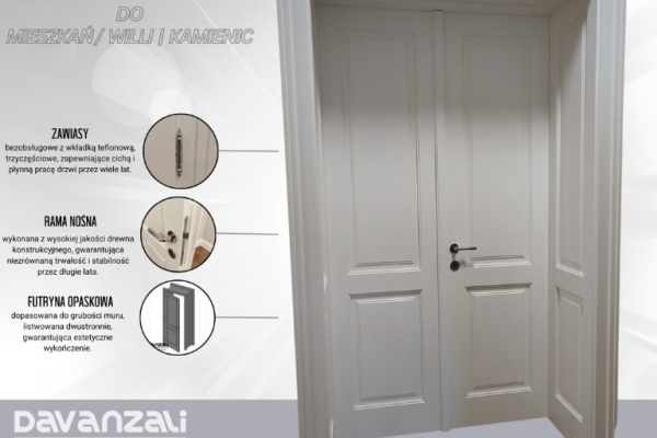 Ogłoszenie - Producent drzwi drewnianych - drzwi wewnętrzne DĘBOWE, rewersyjne, zabudowy ścian i wejściowe, zewnętrzne  Davanzali. Zdjęcie 6