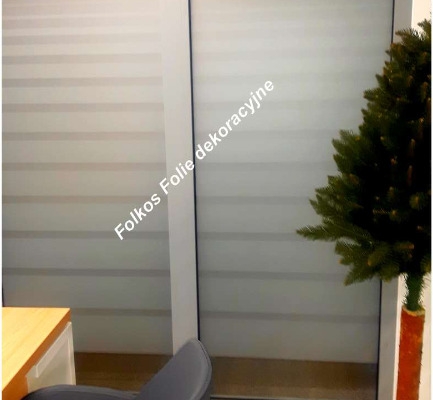 Ogłoszenie - Folie matowe paski-  matowy mrożony pas- Wyklejanie szyb-Folie dekoracyjne matowe paski -Oklejanie biur Warszawa -Folkos. Zdjęcie 9