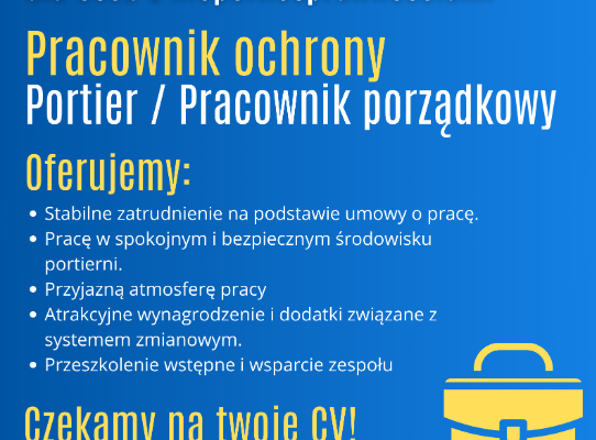 Ogłoszenie - Pracownik porządkowy Gorzów Wielkopolski (K,M,X). Zdjęcie 1