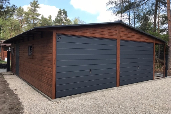 Ogłoszenie - garaże drewnopodobne i akrylowe 6m x 6m z blachodachówką. Zdjęcie 5