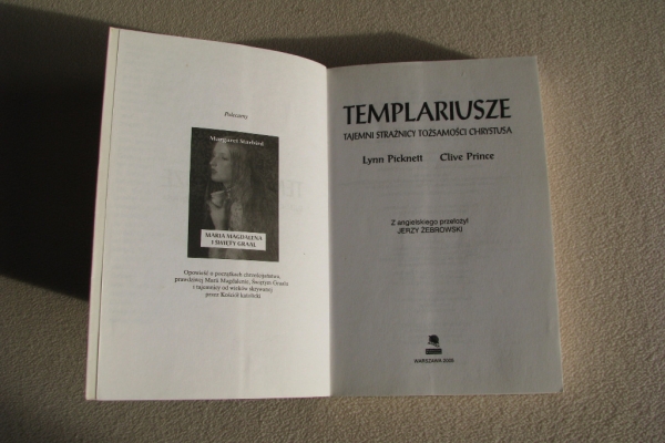 Ogłoszenie - Templariusze. Tajemni strażnicy tożsamości Chrystusa, L. Picknett, C.Prince. Zdjęcie 8