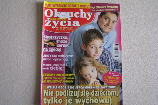 Ogłoszenie - Magazyn Okruchy życia  nr 6 (56) z 2015 r. Historie prosto z serca. Zdjęcie 1