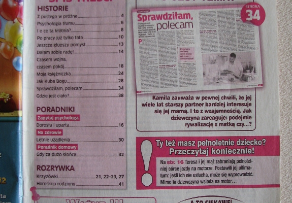 Ogłoszenie - Magazyn Okruchy życia  nr 6 (56) z 2015 r. Historie prosto z serca. Zdjęcie 2