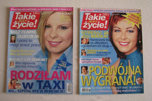 Ogłoszenie - Magazyn Takie jest życie nr 9 i 36 z 2003 r.. Zdjęcie 1