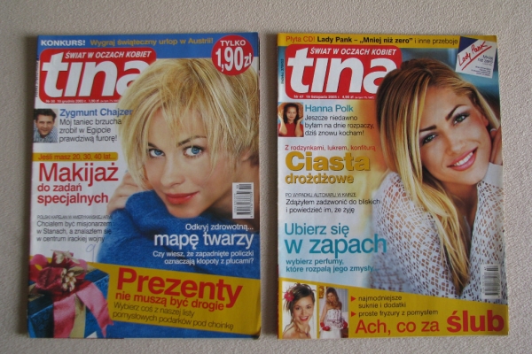 Ogłoszenie - Magazyn Tina nr 47 i 50 z 2003 r. Świat w oczach kobiet. Zdjęcie 1