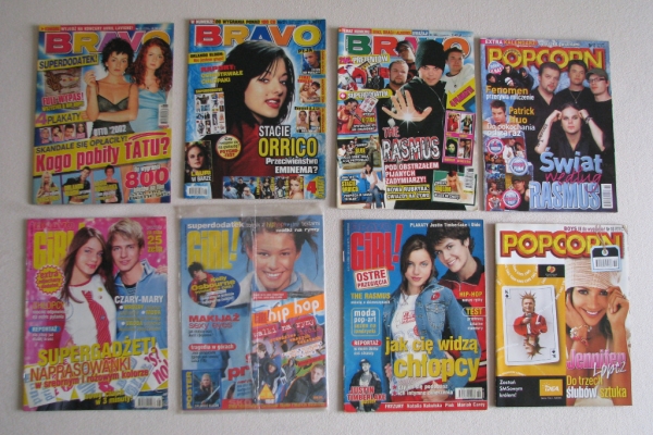 Ogłoszenie - Magazyn Bravo, Bravo Girl, Popcorn z 2003 r. z dodatkami i plakatami. Zdjęcie 1