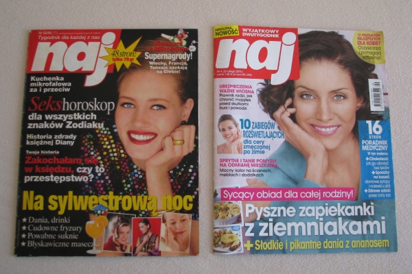 Ogłoszenie - Naj – tygodnik nr 52 z 1995 r. i dwutygodnik nr 4 z 2015 r.. Zdjęcie 1