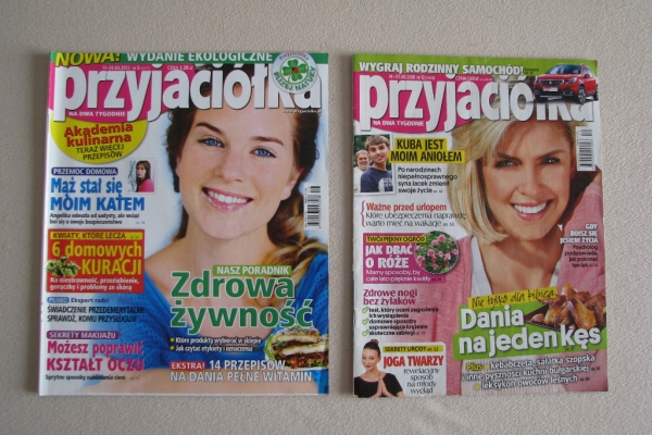 Ogłoszenie - Przyjaciółka nr 8 z 2013 r. i nr 12 z 2018 r.. Zdjęcie 1